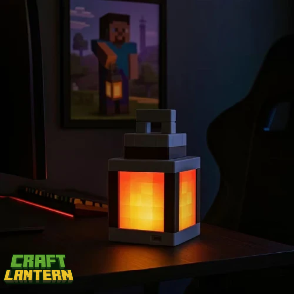 Lanterna Pixelata che Brilla di Magia